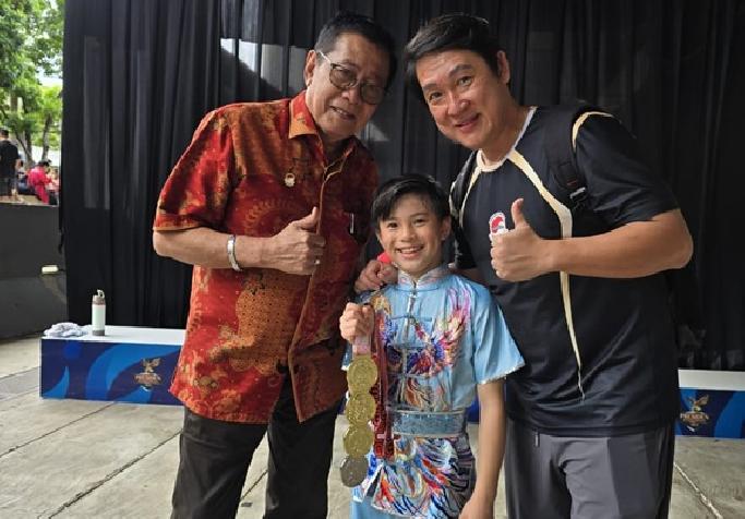Atlet Wushu Usia 8 Tahun Sabet Tiga Emas di WU Games 2025